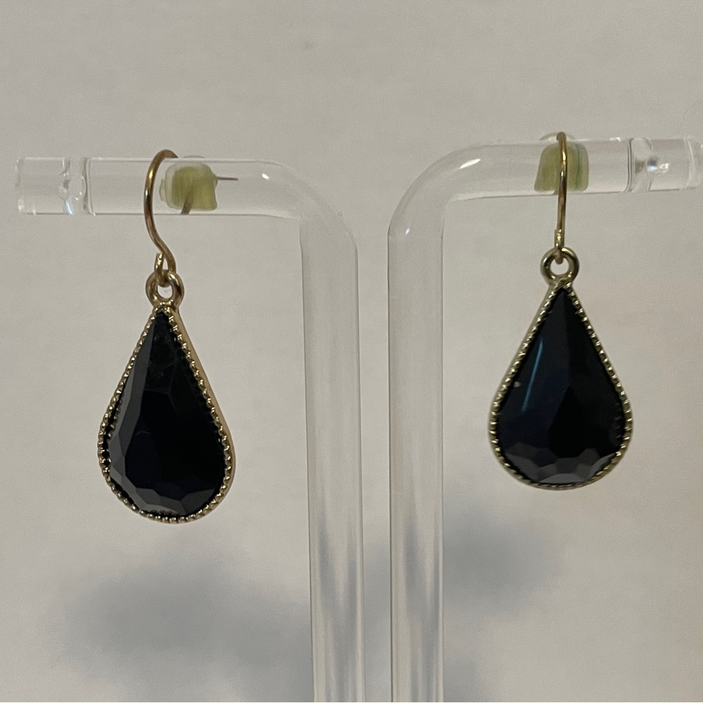 Elegant Black Teardrop Earrings